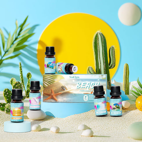 Set, Set Summer Soulorigin Beach Fragrance Oils Essential Oil Gift for Diffuser, Scent Diffuser Oil, Diffuser Scents
