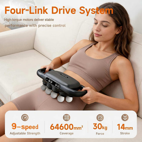 LOVMASSG 16-Head Set, 9 Massage Gun Deep Tissue Percussion Massager, Electric Muscle Massager with Adjustable Speeds