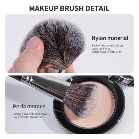 MAANGE Makeup Brushes 29 Pcs Kit, Premium Synthetic Foundation, Powder, Concealers, Eye Shadows Set (Black)