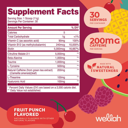 Get-Going Pre-Workout Drink Mix, Fruit Punch Flavored, 30 Servings