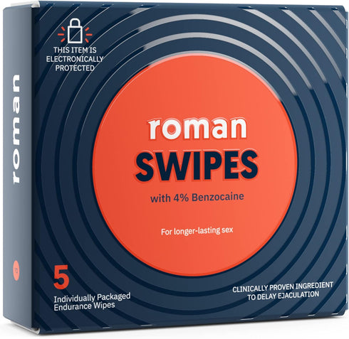 Ro Swipes | Fast-Acting, Convenient, Over-The-Counter Wipes Increase Stamina, Formulated with 4%