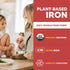 Organic Iron | Whole Food Iron Supplement & Cofactors, 25 mg Elemental Iron | Enhanced Absorption plus Blood Builder Vitamins - Gentle Form - Support Healthy Iron Level & Blood Health - 90 Capsules
