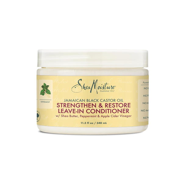 SheaMoisture Jamaican Black Castor Oil Leave In Conditioner 11.5oz | Pure Oil to Soften and Detangle Hair