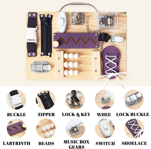 NZNDB Fidget Busy Board for Adults with Dementiam Activities for Seniors, Calming Activities and Games for Autism