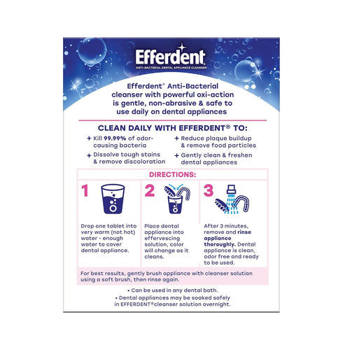 Efferdent Retainer & Denture Cleaner Tablets, 4 Tablets