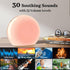 Meditation 30 12 10 32 4 White Noise Sound Machine with Soothing Sounds Colors Night Light Brightness Levels Volume