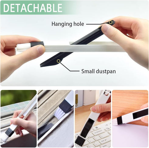 JIURUN Hard Bristle Crevice Cleaning Brush Set, Multifunctional Grout Cleaner for Home, Kitchen, Bathroom, Window