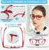 MARE AZZURO Women's Round Reading Glasses, Stylish Readers 0 1.0 1.25 1.5 1.75 2.0 2.25 2.5 2.75 3.0 3.5 4.0 5.0 6.0