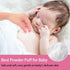 Body Powder Puff and Container, 3.15" Portable Empty Container for Baby Women's Loose Powder