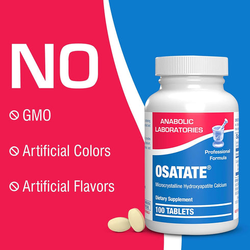 Osatate Microcrystalline Hydroxyapatite Calcium Supplement, 100 Tablets for Bone Strength - Osteo Supplements for Women