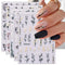 JMEOWIO 6 Sheets 3D Embossed Spring Flower Nail Art Stickers, Self-Adhesive Decals for Summer Nail Design