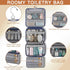 Elviros Toiletry Bag Hanging Travel Organizer for Men and Women, 3 in 1 Multifunctional Large Makeup Cosmetic Case