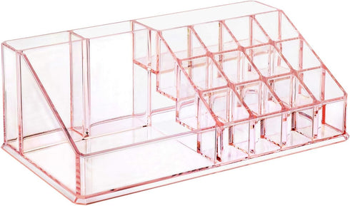 Ikee Design Pink Jewelry & Cosmetic Storage Boxes, Two Pieces Set for Vanity