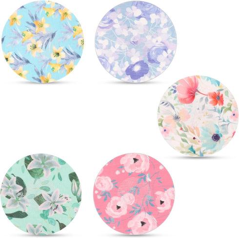 25pcs Waterproof Adhesive Sensor Covers for Libre 2/3, Floral Pattern CGM Tape, Sweatproof Stickers