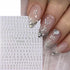 Letters Nail Art Stickers, English Alphabet 3D Self-Adhesive Metallic Gold Silver Decals for DIY Manicure Supplies