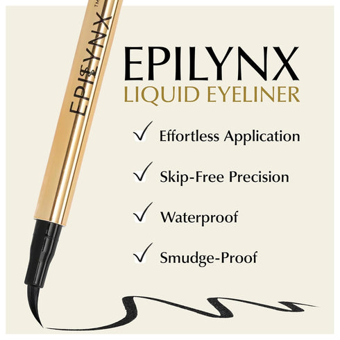Waterproof Liquid Eyeliner - Smudge-Proof, Long-Lasting Vegan Eye Liner Pen, 2mL Black