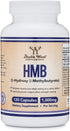 Double Wood Supplements HMB Supplement, Third Party Tested, Non-GMO, Gluten Free, 120 Capsules, 1000mg per Serving
