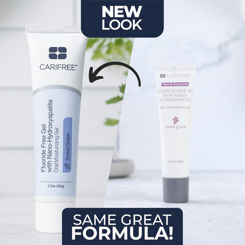 Recommended 2.3 CariFree Fluoride Free Gel, Sweet Grape Flavor, Nano Hydroxyapatite Toothpaste, Neutralizes pH