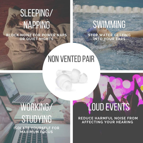 LaloLab Ear Plugs for Sleeping with Case - 2 Types of Reusable Sound Blocking Earplugs, Ideal for Sleep, Travel, Concert