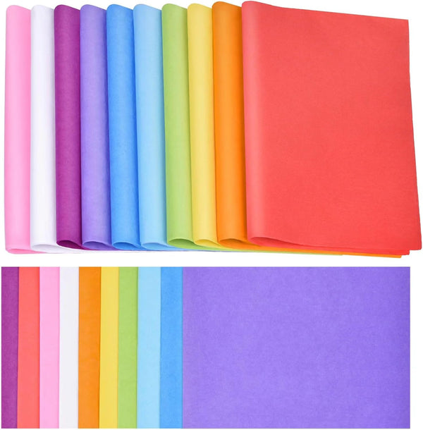 60 Sheets 20"x14" Wrapping Tissue Paper Bulk in 10 Assorted Colors for Gift Bags and Party Decoration