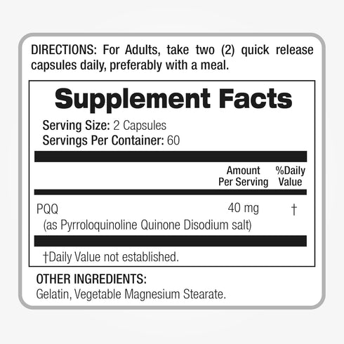 FITO MEDIC'S Lab | pqq |120 capsules |40 mg | pqq supplement| pqq supplement 40 mg | pyrroloquinoline quinone | concentrate extract |Ultra high Absorption.