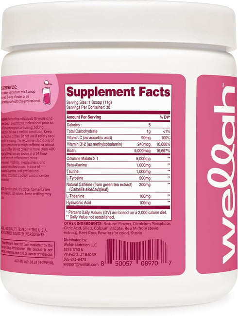 Pre-Workout Drink Mix Get-Going (Raspberry Lemonade Flavored, 30 Servings)