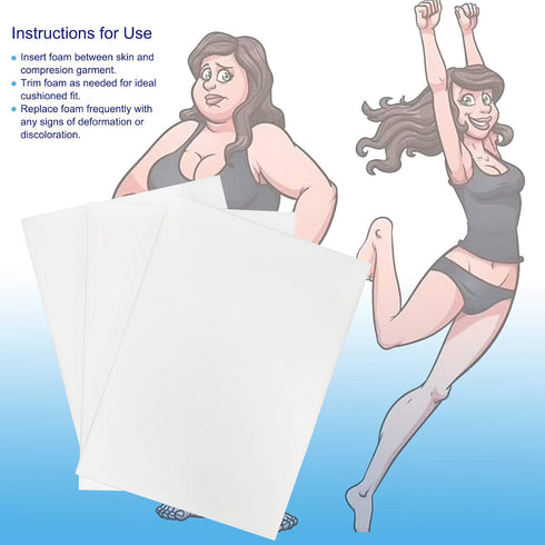 Moolida 3 Pack 8"X11" Lipo Foam - Post Surgery Ab Board for Use with Post Liposuction Surgery Flattening Abdominal