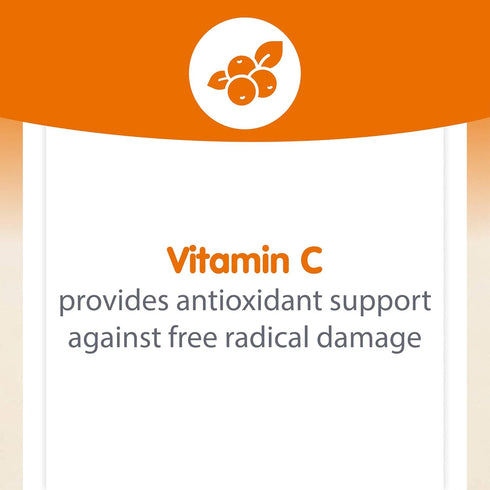 Natural Factors Vitamin C 500 mg Kids Chewable - 90 Wafers - Tangy Orange, Vegan, Non-GMO