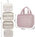 Narwey Hanging Toiletry Bag for Women, Travel Makeup Organizer for Cosmetics and Essentials (Dusty Rose, Medium)