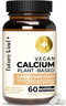 Future Kind Vegan Calcium Supplement, 60 Capsules - Plant-Based Calcium Magnesium for Teeth and Bone Support