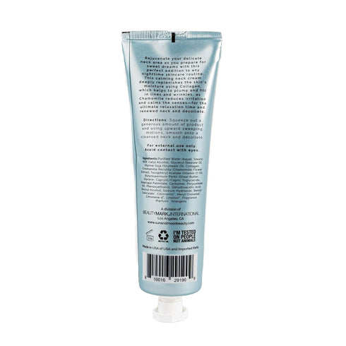 Collagen Neck Firming Cream, Night Wrinkle Tightening Moisturizer, Renewing Rejuvenating Skincare with Chamomile - 5.1 oz