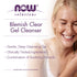 NOW Foods Solutions Blemish Clear Gel Cleanser - Gentle Deep Cleansing, Cleans Pores, Purify, 4-Ounce