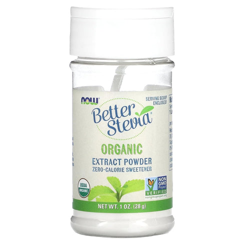 Now Foods Organic Better Stevia Zero Calorie Sweetener Extract Powder