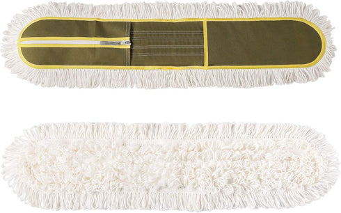 36" Microfiber Mop Pads - 2 Pieces for CLEANHOME Industrial Dust Mop: B08R3F1ZZM, Green