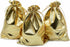 Pack of 100 Heavy Duty Gold Drawstring Organza Jewelry Pouches - 5"x 7" for Wedding Party Favor Bags