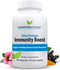 Immune Support Capsules with Elderberry, Vitamin C, Echinacea, Garlic, Zinc, Turmeric - 60 Vegan Capsules