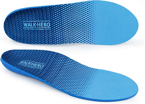 Plantar Fasciitis Insoles - Arch Supports Orthotics Inserts for Flat Feet, High Arch (Mens 10-10 1/2 | Womens 12-12 1/2)