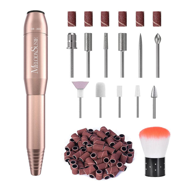 MelodySusie Electric Nail Drill Machine, PC120I Portable Efile Set for Acrylic Gel Nails, Manicure Tool with Nail Drill