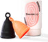 Zeerocup Reusable Menstrual Cup 2 Pack - Small & Large Soft Medical-Grade Silicone