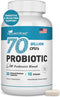 Probiotic Supplement 70 Billion CFU, 10 Strains, 30 Vegan Capsules