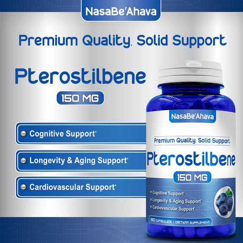 Pterostilbene 150mg, 180 Capsules