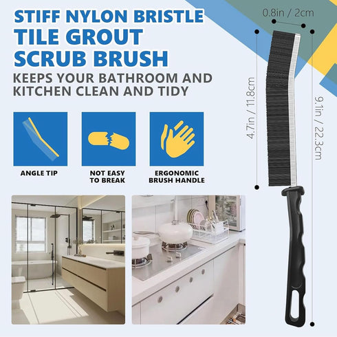 6Pcs Hard Bristle Cleaning Brush Set, Thin Gap Cleaning Tools for Toilet, Bathroom, Kitchen, Home, Bathtub, Sink