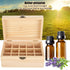 FILFEEL Essential Oil Wooden Box, 15 Slot Storage Case, Pine Wood Organizer Holder for Essential Oils, 18.2 x 11.5 x 9