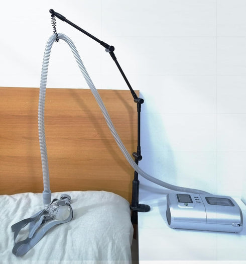 Foldable Aluminum CPAP Hose Holder & Accessories - Adjustable & Secure to Avoid Tangling of CPAP Hoses