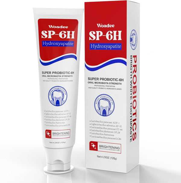Woadee SP-6 Hydroxyapatites Toothpaste, SP-6 Probiotic Whitening Toothpaste,6 Probiotics+Hydroxyapatites Formula for Teeth
