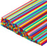 300 Pcs Colorful Long Disposable Drinking Straws, 0.23'' Diameter and 10.2" Long
