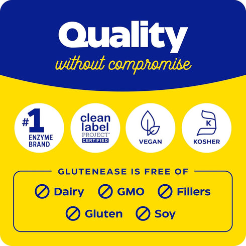 Enzymedica GlutenEase, Digestive Enzymes for Food Intolerance, 60 Count, Fast Acting Gas & Bloating Relief