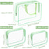 APREUTY Clear Makeup Bags, TSA Approved 6 Pcs Set of Clear PVC Cosmetic Bags with Zipper Handle for Travel