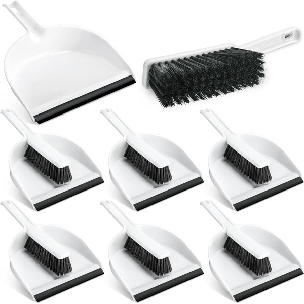 Zubebe 6 Pcs Mini Dustpan and Brush Set, Portable Hand Broom and Dustpan for Home, Office, Kitchen, Table, Floor