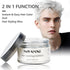 White Hair Color Wax Pomades, 4.23 oz, Natural Hair Coloring Wax for Cosplay, Party (White)